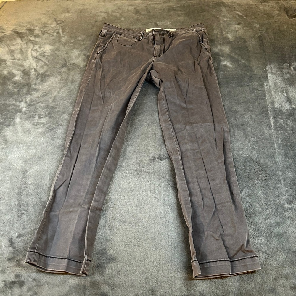 Anthropologie Chino Slim Pants Casual Everyday Wear Ankle Gray Womens Size 26